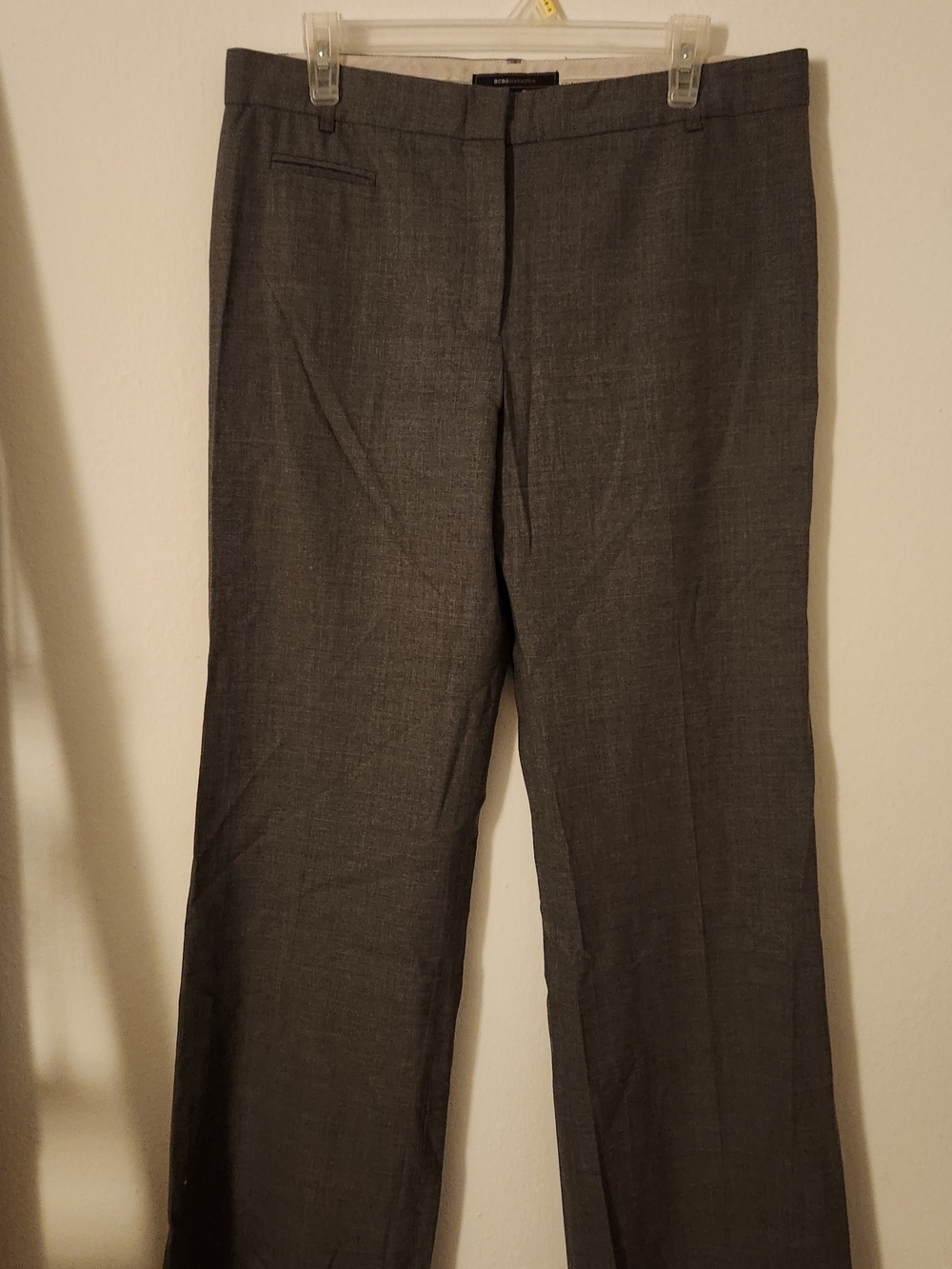 BCBGMaxAzria Gray Straight-Leg Dress Pants